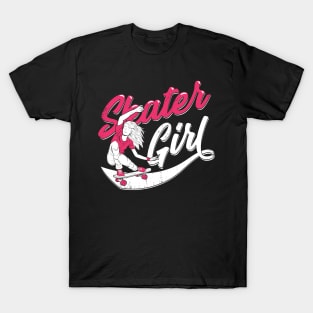 Skateboard Skateboarding Skater Girl Gift T-Shirt